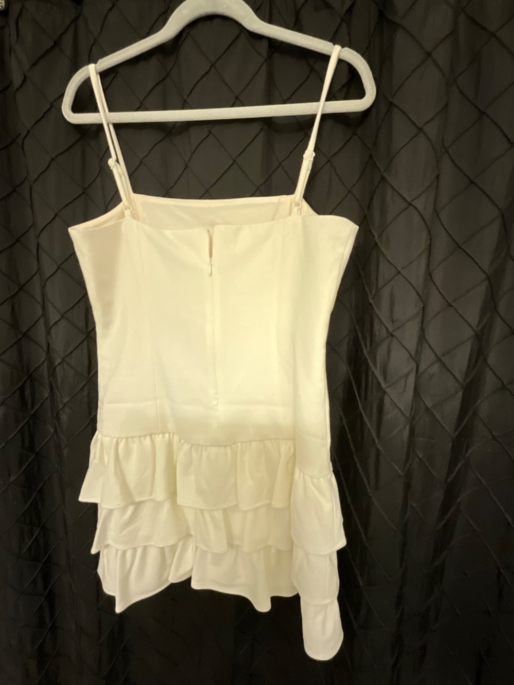 Ivory Ruffle Mini Dress - Picture 6 of 7